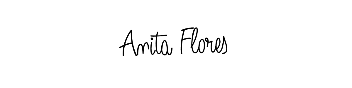 Anita Flores stylish signature style. Best Handwritten Sign (Angelique-Rose-font-FFP) for my name. Handwritten Signature Collection Ideas for my name Anita Flores. Anita Flores signature style 5 images and pictures png