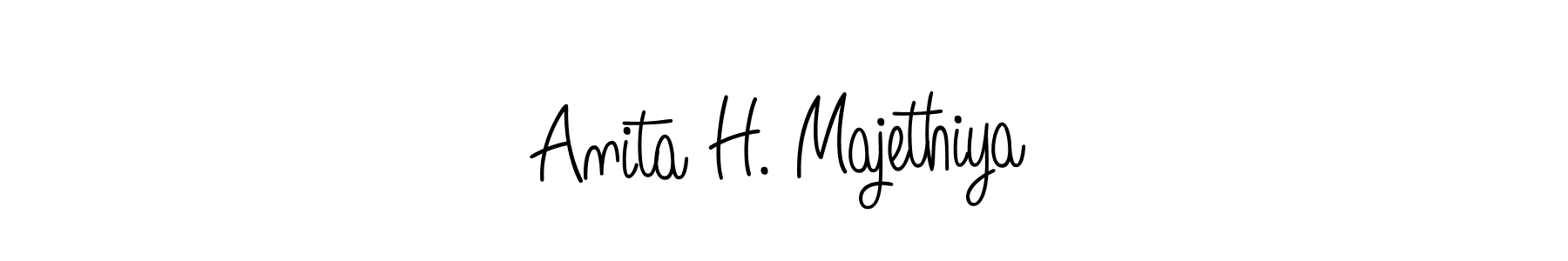 Design your own signature with our free online signature maker. With this signature software, you can create a handwritten (Angelique-Rose-font-FFP) signature for name Anita H. Majethiya. Anita H. Majethiya signature style 5 images and pictures png