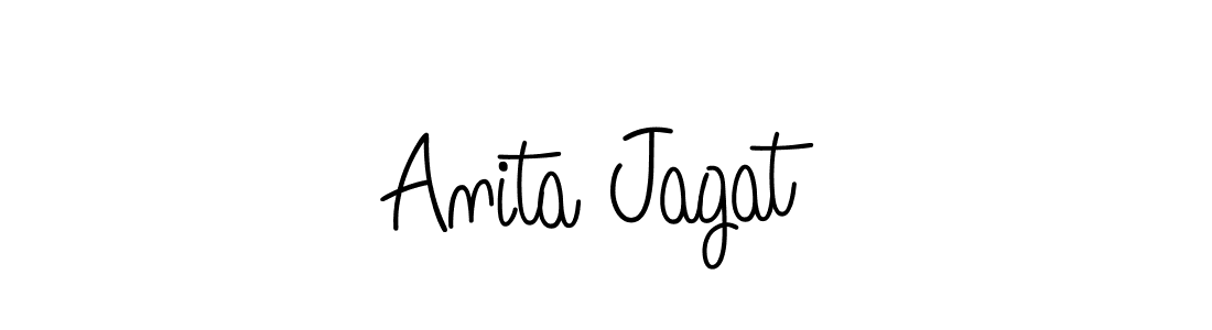 if you are searching for the best signature style for your name Anita Jagat. so please give up your signature search. here we have designed multiple signature styles  using Angelique-Rose-font-FFP. Anita Jagat signature style 5 images and pictures png