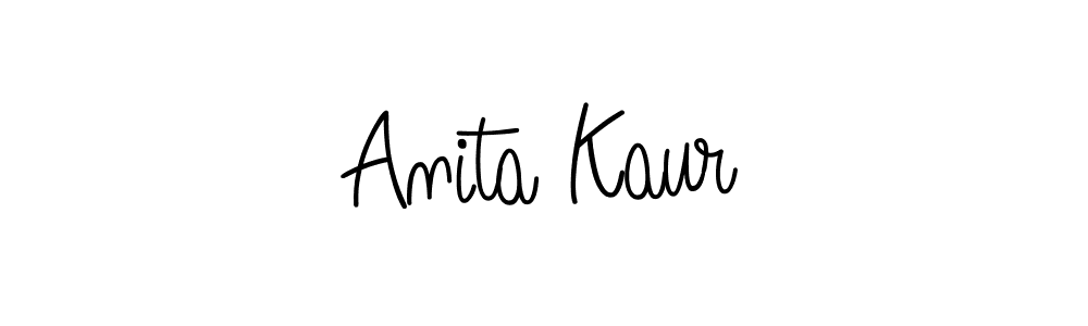 The best way (Angelique-Rose-font-FFP) to make a short signature is to pick only two or three words in your name. The name Anita Kaur include a total of six letters. For converting this name. Anita Kaur signature style 5 images and pictures png