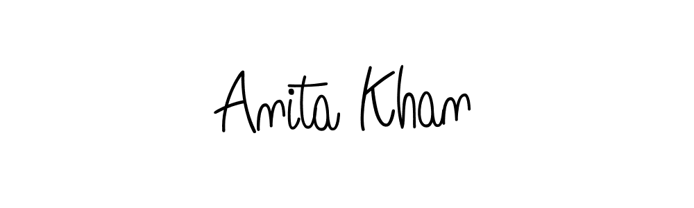 Design your own signature with our free online signature maker. With this signature software, you can create a handwritten (Angelique-Rose-font-FFP) signature for name Anita Khan. Anita Khan signature style 5 images and pictures png