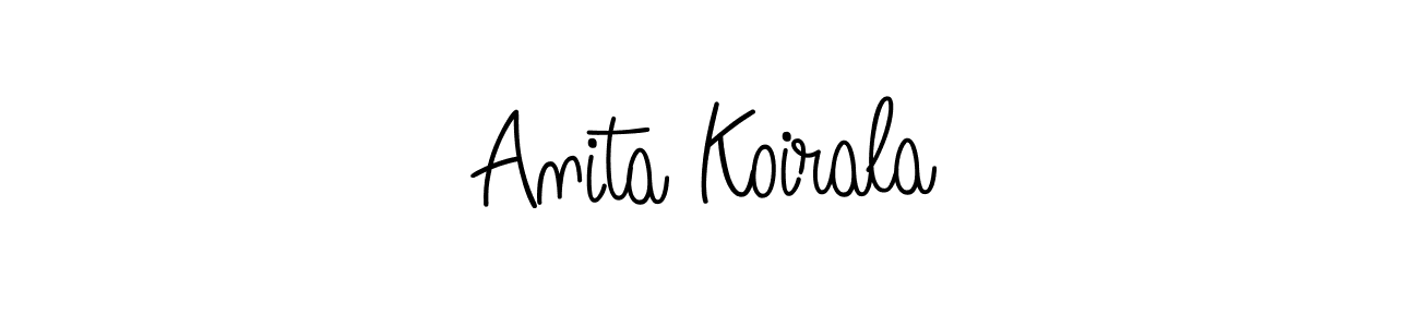 Make a beautiful signature design for name Anita Koirala. With this signature (Angelique-Rose-font-FFP) style, you can create a handwritten signature for free. Anita Koirala signature style 5 images and pictures png