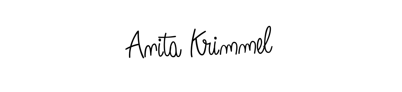 Create a beautiful signature design for name Anita Krimmel. With this signature (Angelique-Rose-font-FFP) fonts, you can make a handwritten signature for free. Anita Krimmel signature style 5 images and pictures png