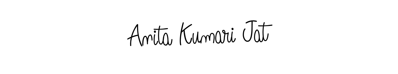 if you are searching for the best signature style for your name Anita Kumari Jat. so please give up your signature search. here we have designed multiple signature styles  using Angelique-Rose-font-FFP. Anita Kumari Jat signature style 5 images and pictures png