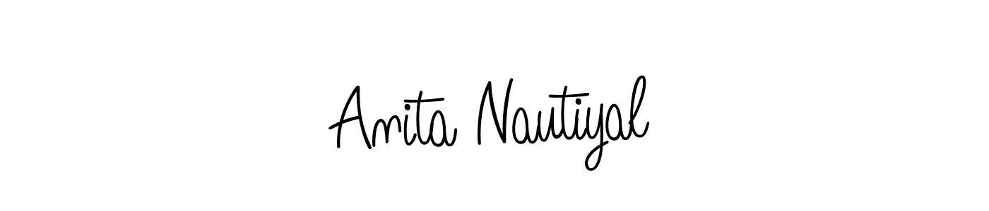 Anita Nautiyal stylish signature style. Best Handwritten Sign (Angelique-Rose-font-FFP) for my name. Handwritten Signature Collection Ideas for my name Anita Nautiyal. Anita Nautiyal signature style 5 images and pictures png