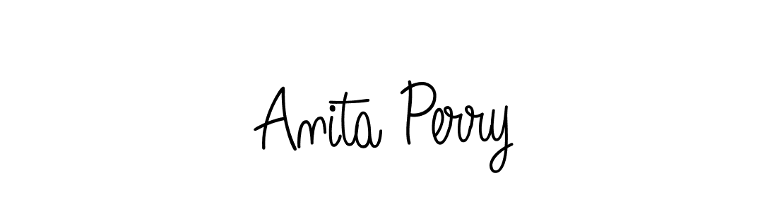 Use a signature maker to create a handwritten signature online. With this signature software, you can design (Angelique-Rose-font-FFP) your own signature for name Anita Perry. Anita Perry signature style 5 images and pictures png