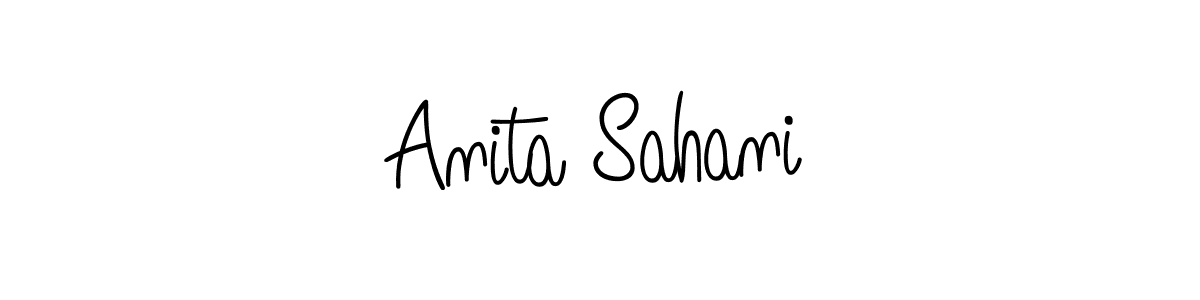 Check out images of Autograph of Anita Sahani name. Actor Anita Sahani Signature Style. Angelique-Rose-font-FFP is a professional sign style online. Anita Sahani signature style 5 images and pictures png