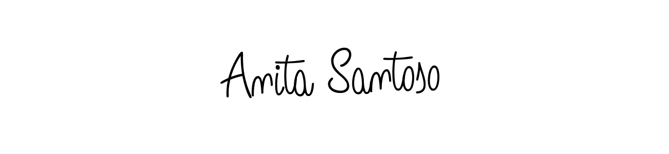 How to make Anita Santoso name signature. Use Angelique-Rose-font-FFP style for creating short signs online. This is the latest handwritten sign. Anita Santoso signature style 5 images and pictures png