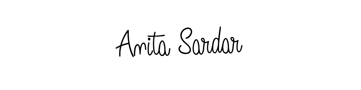 You should practise on your own different ways (Angelique-Rose-font-FFP) to write your name (Anita Sardar) in signature. don't let someone else do it for you. Anita Sardar signature style 5 images and pictures png