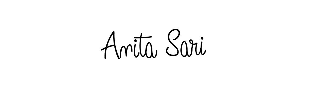 You should practise on your own different ways (Angelique-Rose-font-FFP) to write your name (Anita Sari) in signature. don't let someone else do it for you. Anita Sari signature style 5 images and pictures png