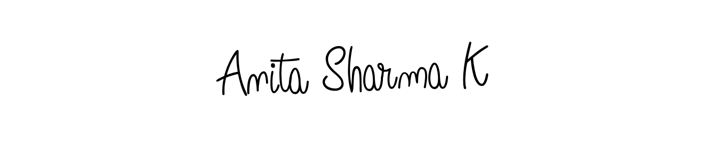 This is the best signature style for the Anita Sharma K name. Also you like these signature font (Angelique-Rose-font-FFP). Mix name signature. Anita Sharma K signature style 5 images and pictures png