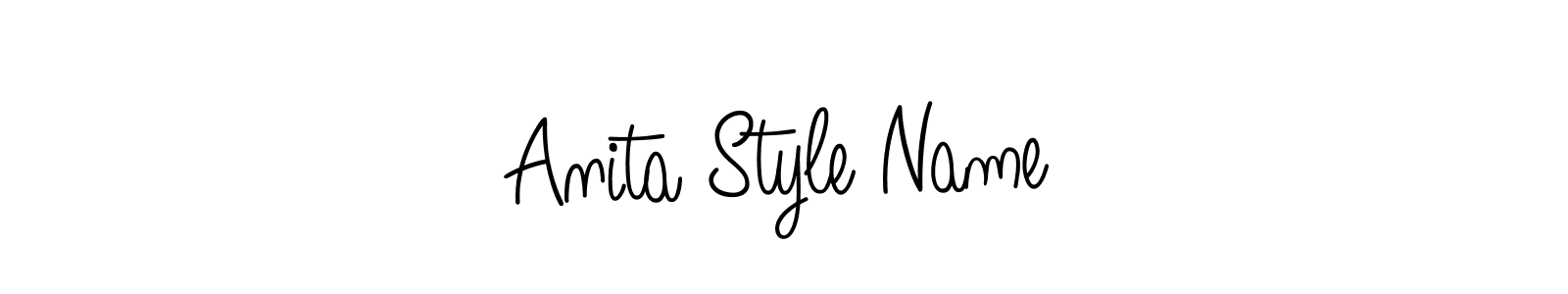 Use a signature maker to create a handwritten signature online. With this signature software, you can design (Angelique-Rose-font-FFP) your own signature for name Anita Style Name. Anita Style Name signature style 5 images and pictures png