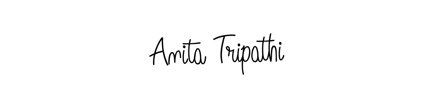 You should practise on your own different ways (Angelique-Rose-font-FFP) to write your name (Anita Tripathi) in signature. don't let someone else do it for you. Anita Tripathi signature style 5 images and pictures png