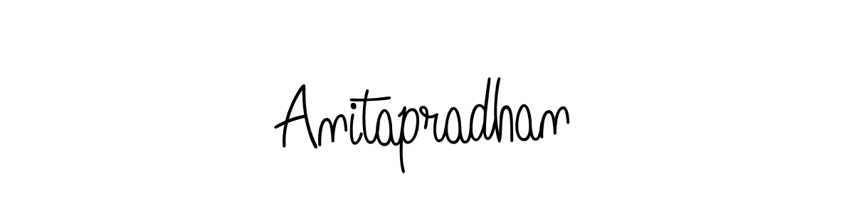 How to make Anitapradhan name signature. Use Angelique-Rose-font-FFP style for creating short signs online. This is the latest handwritten sign. Anitapradhan signature style 5 images and pictures png