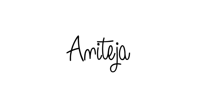 Design your own signature with our free online signature maker. With this signature software, you can create a handwritten (Angelique-Rose-font-FFP) signature for name Aniteja. Aniteja signature style 5 images and pictures png