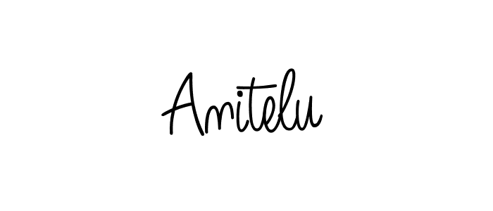 Create a beautiful signature design for name Anitelu. With this signature (Angelique-Rose-font-FFP) fonts, you can make a handwritten signature for free. Anitelu signature style 5 images and pictures png