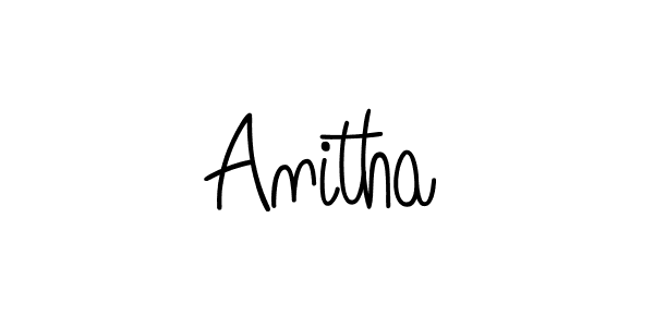 Make a beautiful signature design for name Anitha. With this signature (Angelique-Rose-font-FFP) style, you can create a handwritten signature for free. Anitha signature style 5 images and pictures png