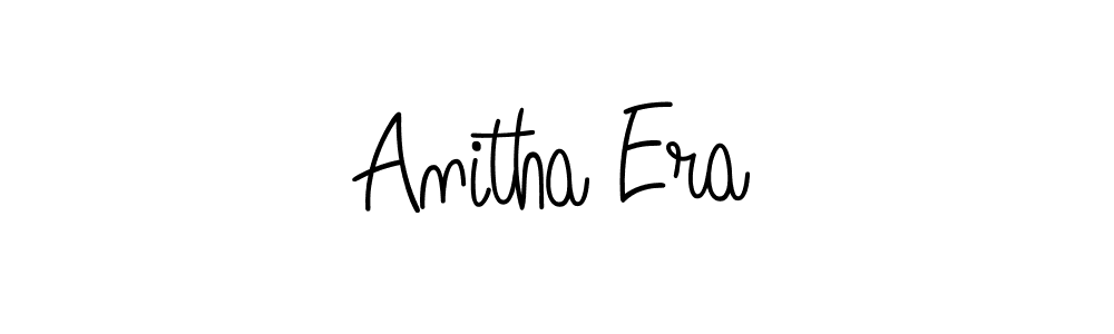 Use a signature maker to create a handwritten signature online. With this signature software, you can design (Angelique-Rose-font-FFP) your own signature for name Anitha Era. Anitha Era signature style 5 images and pictures png