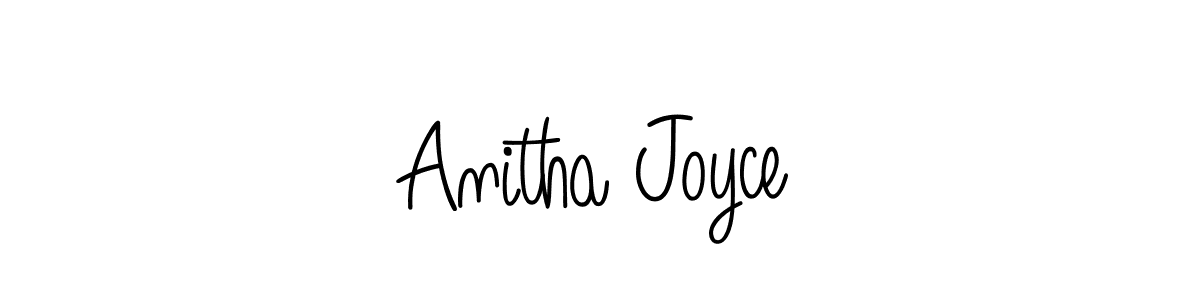 Use a signature maker to create a handwritten signature online. With this signature software, you can design (Angelique-Rose-font-FFP) your own signature for name Anitha Joyce. Anitha Joyce signature style 5 images and pictures png