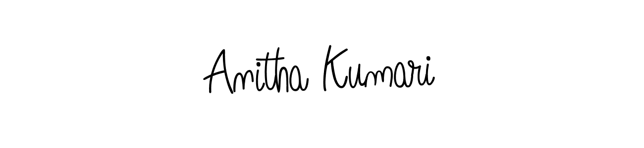 Create a beautiful signature design for name Anitha Kumari. With this signature (Angelique-Rose-font-FFP) fonts, you can make a handwritten signature for free. Anitha Kumari signature style 5 images and pictures png