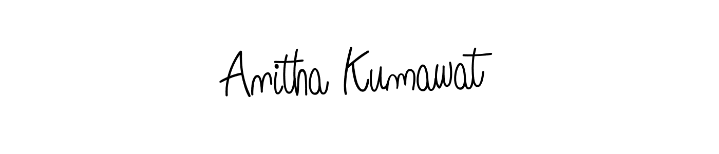 Anitha Kumawat stylish signature style. Best Handwritten Sign (Angelique-Rose-font-FFP) for my name. Handwritten Signature Collection Ideas for my name Anitha Kumawat. Anitha Kumawat signature style 5 images and pictures png