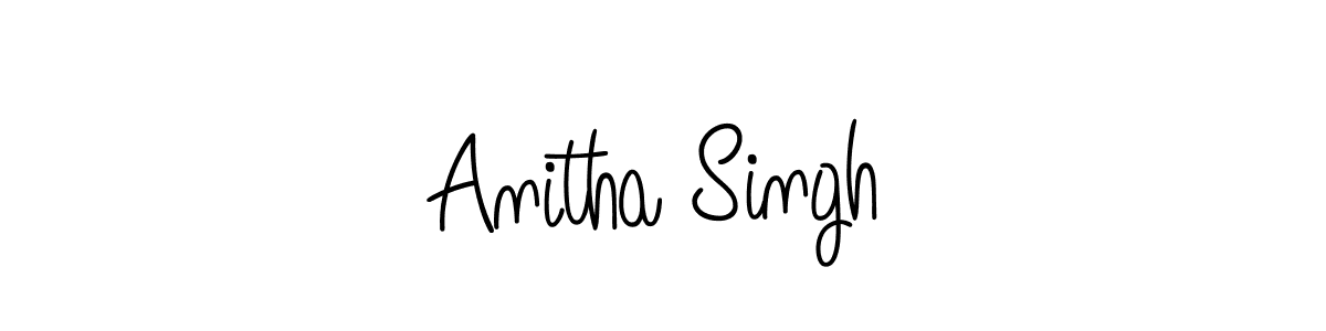 if you are searching for the best signature style for your name Anitha Singh. so please give up your signature search. here we have designed multiple signature styles  using Angelique-Rose-font-FFP. Anitha Singh signature style 5 images and pictures png