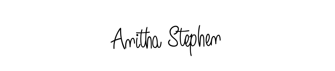 Create a beautiful signature design for name Anitha Stephen. With this signature (Angelique-Rose-font-FFP) fonts, you can make a handwritten signature for free. Anitha Stephen signature style 5 images and pictures png