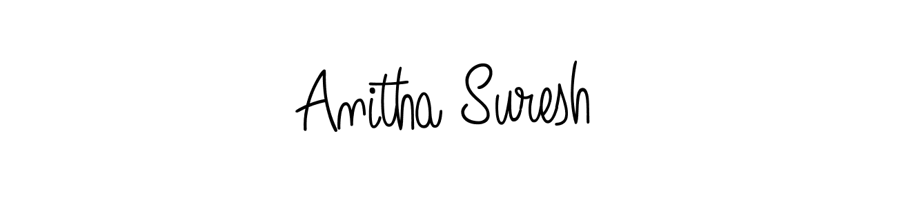 Design your own signature with our free online signature maker. With this signature software, you can create a handwritten (Angelique-Rose-font-FFP) signature for name Anitha Suresh. Anitha Suresh signature style 5 images and pictures png