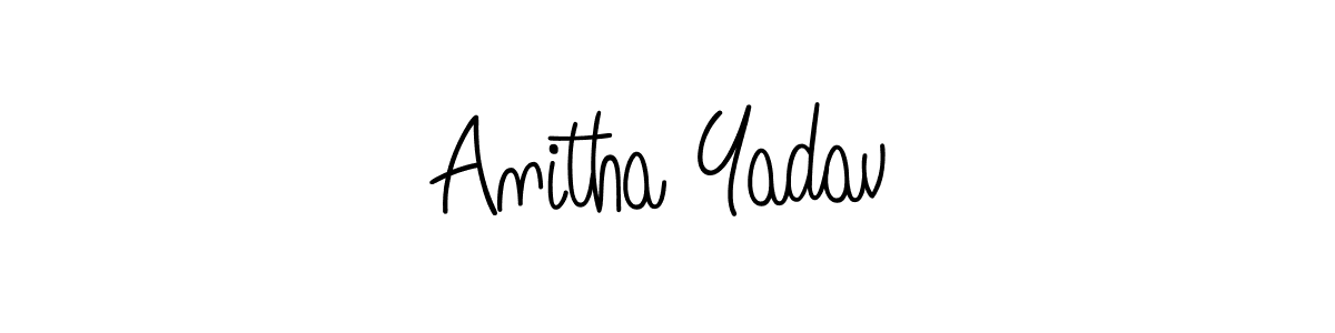 Also we have Anitha Yadav name is the best signature style. Create professional handwritten signature collection using Angelique-Rose-font-FFP autograph style. Anitha Yadav signature style 5 images and pictures png