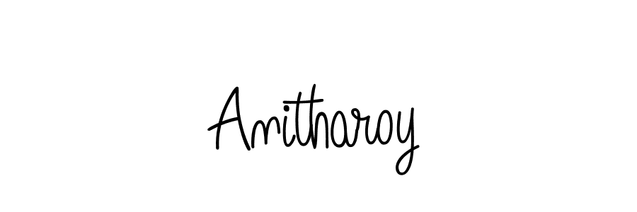 Use a signature maker to create a handwritten signature online. With this signature software, you can design (Angelique-Rose-font-FFP) your own signature for name Anitharoy. Anitharoy signature style 5 images and pictures png