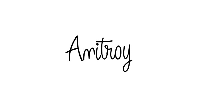 You should practise on your own different ways (Angelique-Rose-font-FFP) to write your name (Anitroy) in signature. don't let someone else do it for you. Anitroy signature style 5 images and pictures png