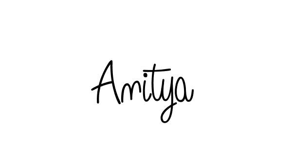 Use a signature maker to create a handwritten signature online. With this signature software, you can design (Angelique-Rose-font-FFP) your own signature for name Anitya. Anitya signature style 5 images and pictures png