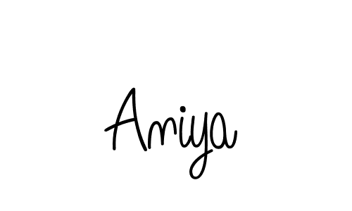 Make a beautiful signature design for name Aniya. With this signature (Angelique-Rose-font-FFP) style, you can create a handwritten signature for free. Aniya signature style 5 images and pictures png