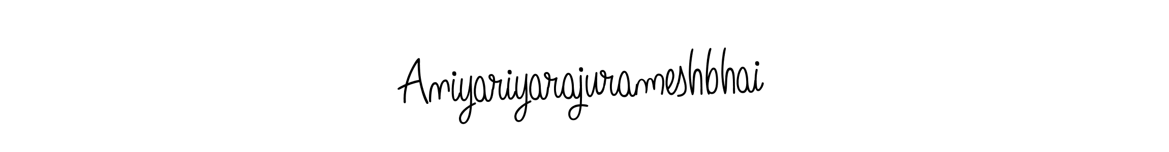 Make a beautiful signature design for name Aniyariyarajurameshbhai. With this signature (Angelique-Rose-font-FFP) style, you can create a handwritten signature for free. Aniyariyarajurameshbhai signature style 5 images and pictures png