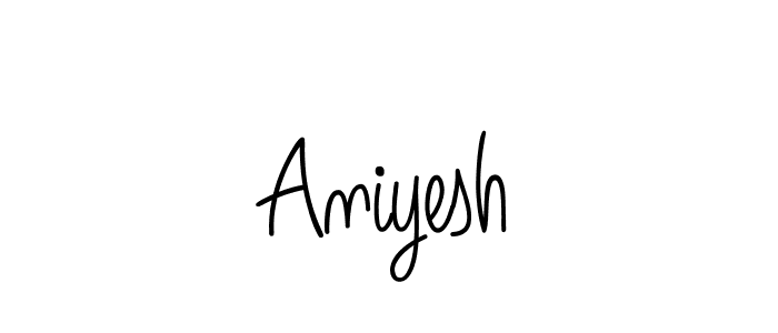 Use a signature maker to create a handwritten signature online. With this signature software, you can design (Angelique-Rose-font-FFP) your own signature for name Aniyesh. Aniyesh signature style 5 images and pictures png