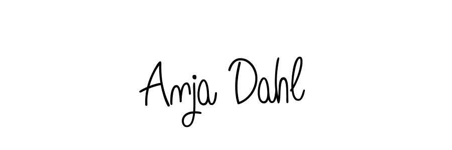 How to make Anja Dahl name signature. Use Angelique-Rose-font-FFP style for creating short signs online. This is the latest handwritten sign. Anja Dahl signature style 5 images and pictures png