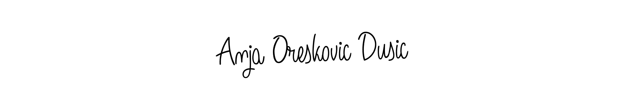 if you are searching for the best signature style for your name Anja Oreskovic Dusic. so please give up your signature search. here we have designed multiple signature styles  using Angelique-Rose-font-FFP. Anja Oreskovic Dusic signature style 5 images and pictures png