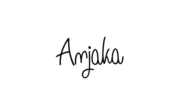 Make a beautiful signature design for name Anjaka. With this signature (Angelique-Rose-font-FFP) style, you can create a handwritten signature for free. Anjaka signature style 5 images and pictures png