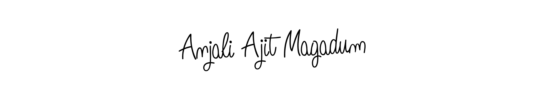 Design your own signature with our free online signature maker. With this signature software, you can create a handwritten (Angelique-Rose-font-FFP) signature for name Anjali Ajit Magadum. Anjali Ajit Magadum signature style 5 images and pictures png