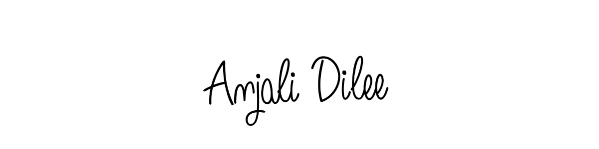 The best way (Angelique-Rose-font-FFP) to make a short signature is to pick only two or three words in your name. The name Anjali Dilee include a total of six letters. For converting this name. Anjali Dilee signature style 5 images and pictures png