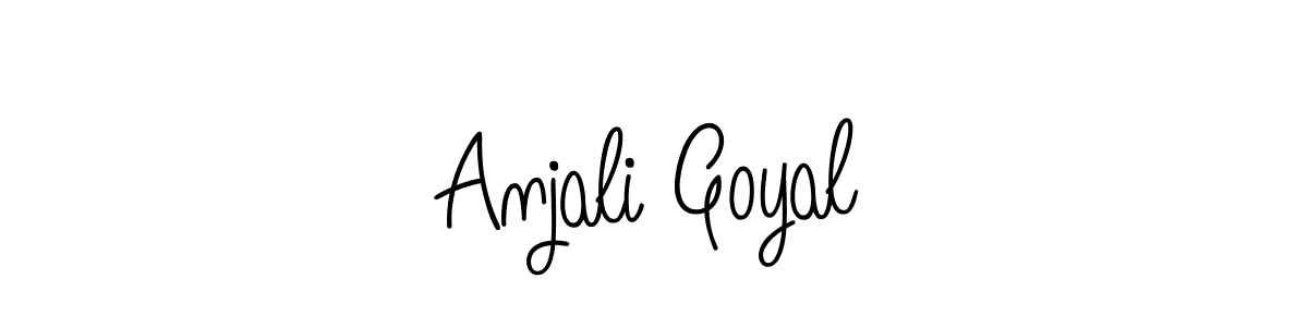 Anjali Goyal stylish signature style. Best Handwritten Sign (Angelique-Rose-font-FFP) for my name. Handwritten Signature Collection Ideas for my name Anjali Goyal. Anjali Goyal signature style 5 images and pictures png