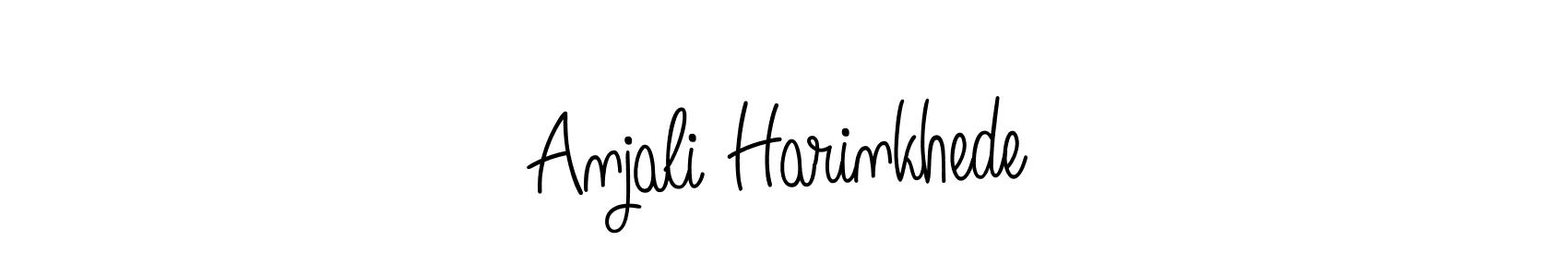 Make a beautiful signature design for name Anjali Harinkhede. With this signature (Angelique-Rose-font-FFP) style, you can create a handwritten signature for free. Anjali Harinkhede signature style 5 images and pictures png