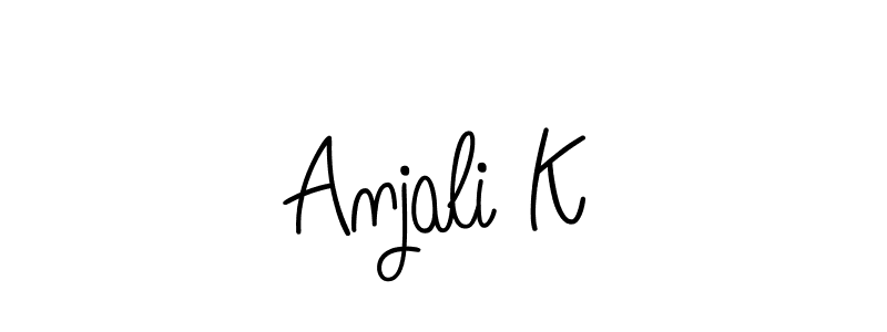 Create a beautiful signature design for name Anjali K. With this signature (Angelique-Rose-font-FFP) fonts, you can make a handwritten signature for free. Anjali K signature style 5 images and pictures png