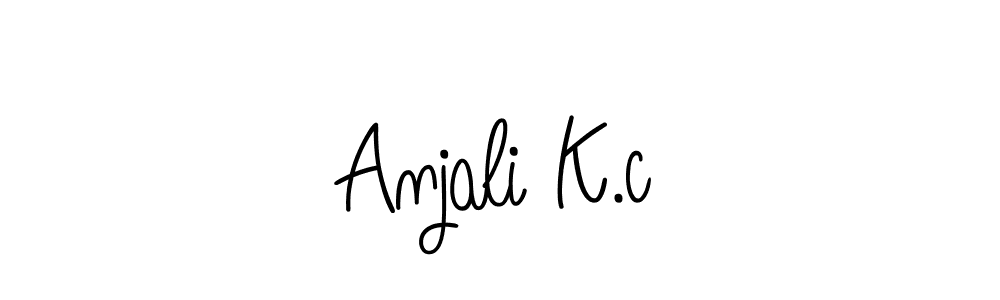 Use a signature maker to create a handwritten signature online. With this signature software, you can design (Angelique-Rose-font-FFP) your own signature for name Anjali K.c. Anjali K.c signature style 5 images and pictures png
