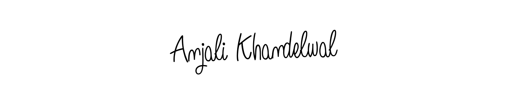 How to make Anjali Khandelwal name signature. Use Angelique-Rose-font-FFP style for creating short signs online. This is the latest handwritten sign. Anjali Khandelwal signature style 5 images and pictures png