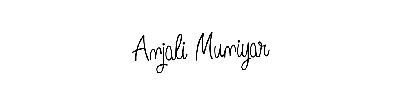 Make a beautiful signature design for name Anjali Muniyar. With this signature (Angelique-Rose-font-FFP) style, you can create a handwritten signature for free. Anjali Muniyar signature style 5 images and pictures png