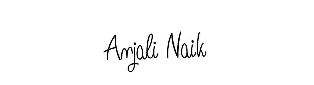 How to make Anjali Naik name signature. Use Angelique-Rose-font-FFP style for creating short signs online. This is the latest handwritten sign. Anjali Naik signature style 5 images and pictures png