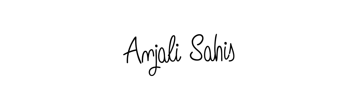 You should practise on your own different ways (Angelique-Rose-font-FFP) to write your name (Anjali Sahis) in signature. don't let someone else do it for you. Anjali Sahis signature style 5 images and pictures png