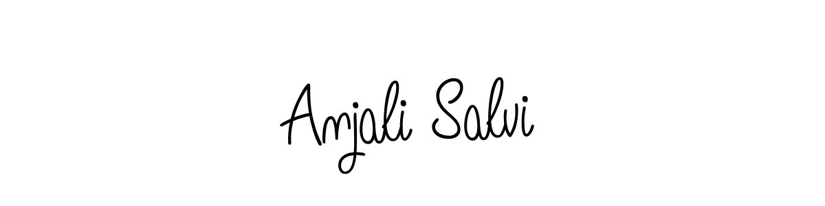 Design your own signature with our free online signature maker. With this signature software, you can create a handwritten (Angelique-Rose-font-FFP) signature for name Anjali Salvi. Anjali Salvi signature style 5 images and pictures png