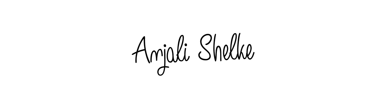 Anjali Shelke stylish signature style. Best Handwritten Sign (Angelique-Rose-font-FFP) for my name. Handwritten Signature Collection Ideas for my name Anjali Shelke. Anjali Shelke signature style 5 images and pictures png